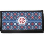 Knitted Argyle & Skulls Canvas Checkbook Cover (Personalized)