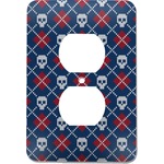 Knitted Argyle & Skulls Electric Outlet Plate