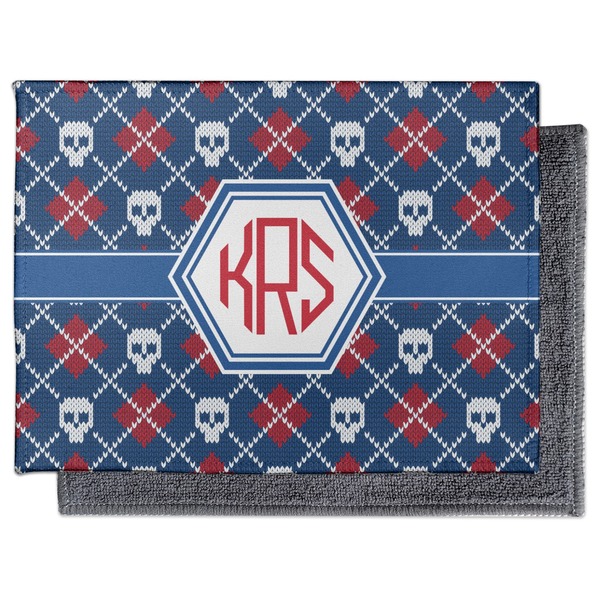 Knitted Argyle & Skulls Electronic Screen Wipe - Flat