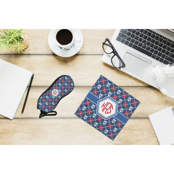 Knitted Argyle & Skulls Eyeglass Case and Cloth Set - LIFESTYLE