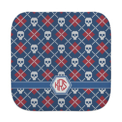 Knitted Argyle & Skulls Face Towel (Personalized)