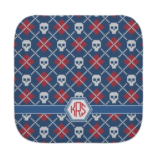 Custom Knitted Argyle & Skulls Face Towel (Personalized)