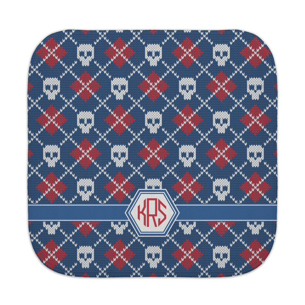 Custom Knitted Argyle & Skulls Face Towel (Personalized)