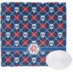 Knitted Argyle & Skulls Washcloth (Personalized)