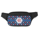 Knitted Argyle & Skulls Fanny Pack - Modern Style (Personalized)