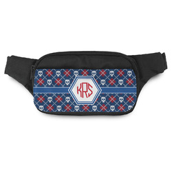 Knitted Argyle & Skulls Fanny Pack (Personalized)