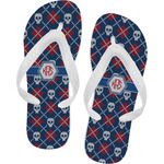 Knitted Argyle & Skulls Flip Flops - XSmall (Personalized)