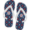 Knitted Argyle & Skulls Flip Flops - Small (Personalized)