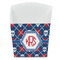 Knitted Argyle & Skulls French Fry Favor Box - Front View