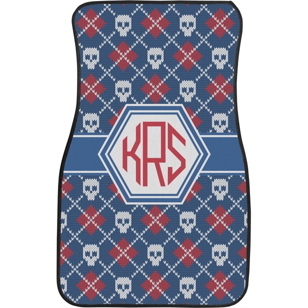 Knitted Argyle & Skulls Custom Car Floor Mats (Front Seat)