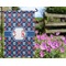 Knitted Argyle & Skulls Garden Flag - Outside In Flowers