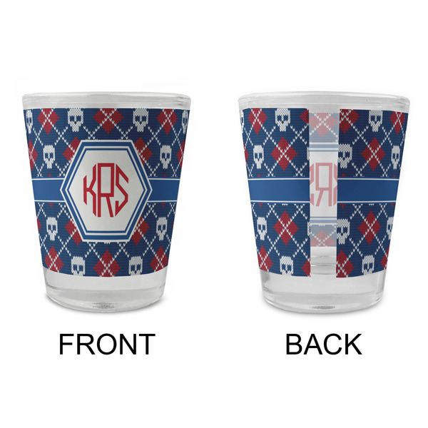 Knitted Argyle & Skulls Glass Shot Glass - Standard - APPROVAL