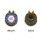 Knitted Argyle & Skulls Golf Ball Hat Clip Marker - Apvl - GOLD