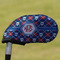 Knitted Argyle & Skulls Golf Club Cover - Front