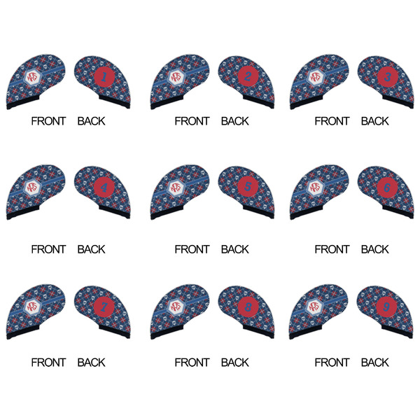Knitted Argyle & Skulls Golf Club Covers - APPROVAL (set of 9)