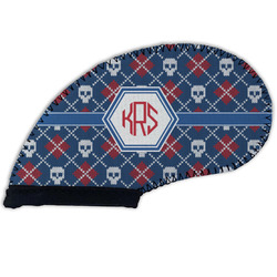 Knitted Argyle & Skulls Golf Club Iron Cover (Personalized)