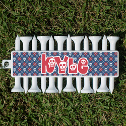 Knitted Argyle & Skulls Golf Tees & Ball Markers Set (Personalized)
