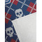Knitted Argyle & Skulls Golf Towel - Detail