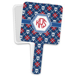 Knitted Argyle & Skulls Hand Mirror (Personalized)