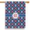 Knitted Argyle & Skulls 28" House Flag (Personalized)