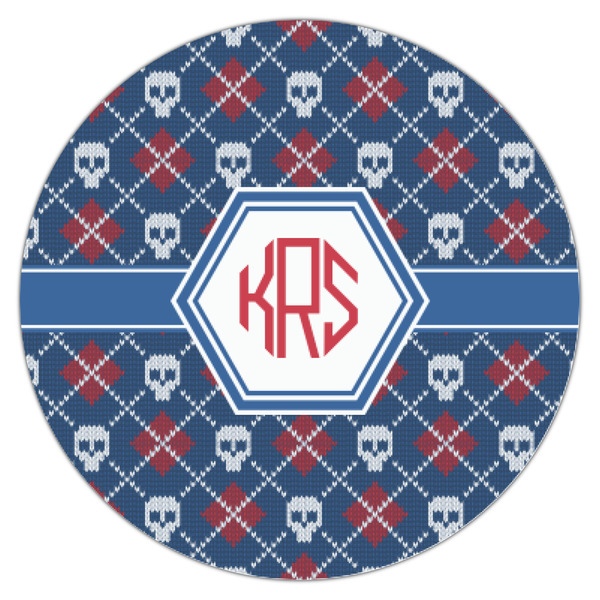 Knitted Argyle & Skulls Icing Circle - XSmall - Single