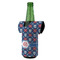 Knitted Argyle & Skulls Jersey Bottle Cooler - ANGLE (on bottle)