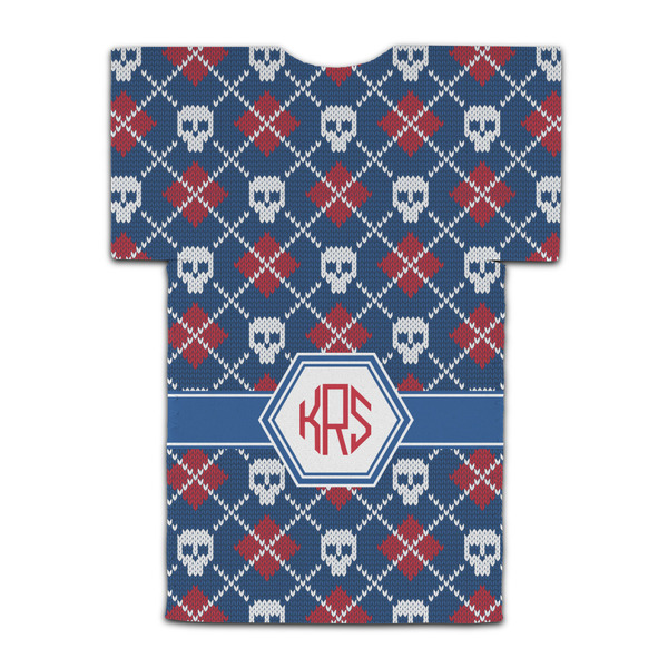 Knitted Argyle & Skulls Jersey Bottle Cooler - BACK (flat)
