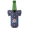 Knitted Argyle & Skulls Jersey Bottle Cooler - FRONT (on bottle)