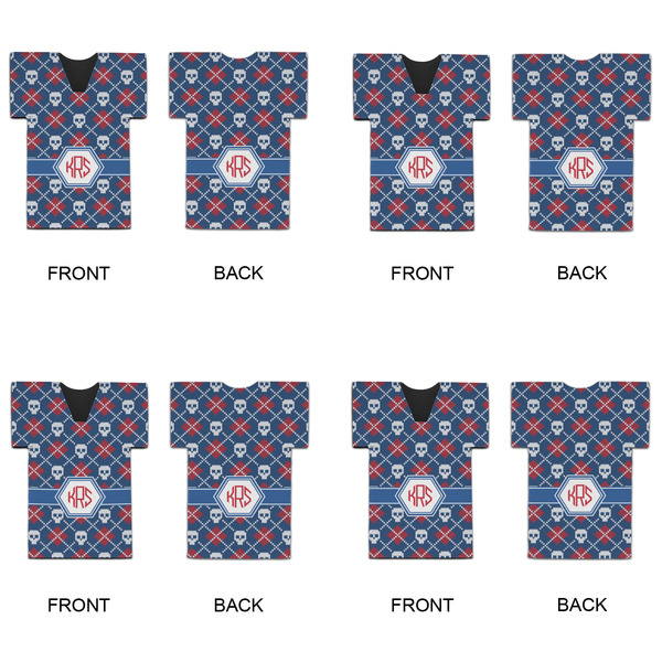 Knitted Argyle & Skulls Jersey Bottle Cooler - Set of 4 - APPROVAL