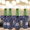 Knitted Argyle & Skulls Jersey Bottle Cooler - Set of 4 - LIFESTYLE