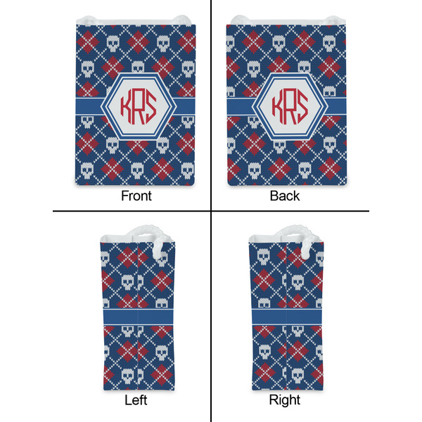 Knitted Argyle & Skulls Jewelry Gift Bag - Matte - Approval