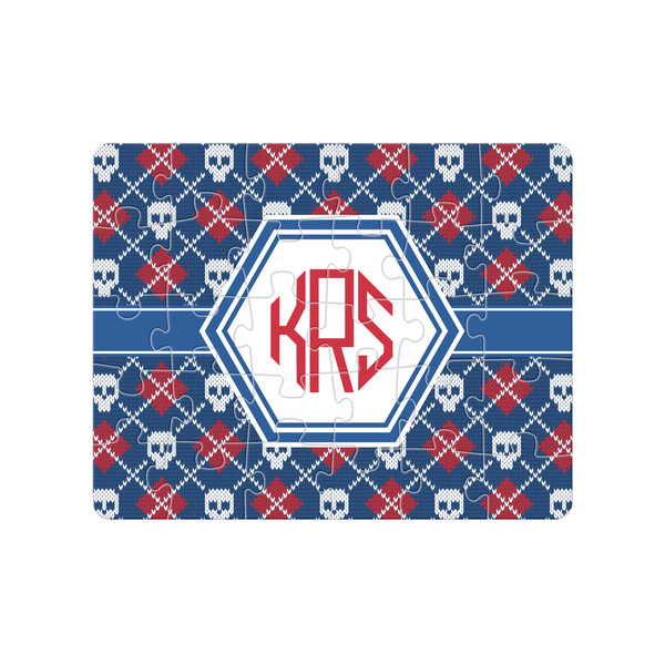 Custom Knitted Argyle & Skulls Jigsaw Puzzles (Personalized)
