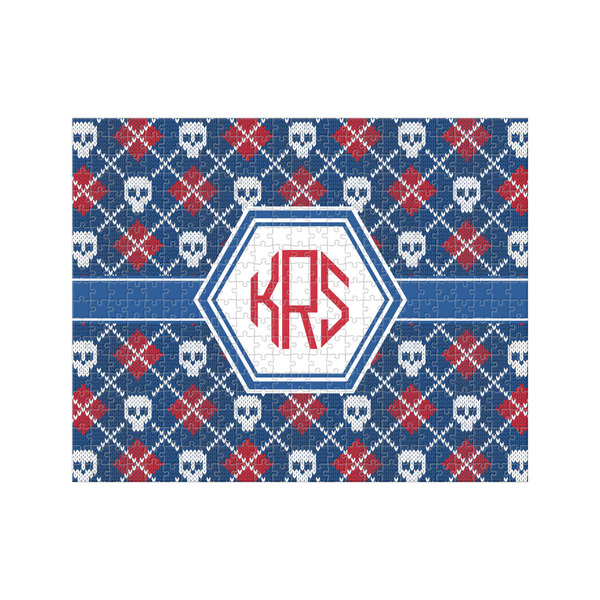Custom Knitted Argyle & Skulls 500 pc Jigsaw Puzzle (Personalized)