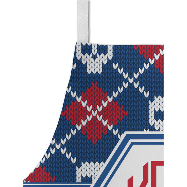 Knitted Argyle & Skulls Kid's Aprons - Detail