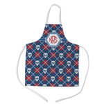 Knitted Argyle & Skulls Kid's Apron w/ Monogram