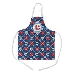Knitted Argyle & Skulls Kid's Apron - Medium (Personalized)