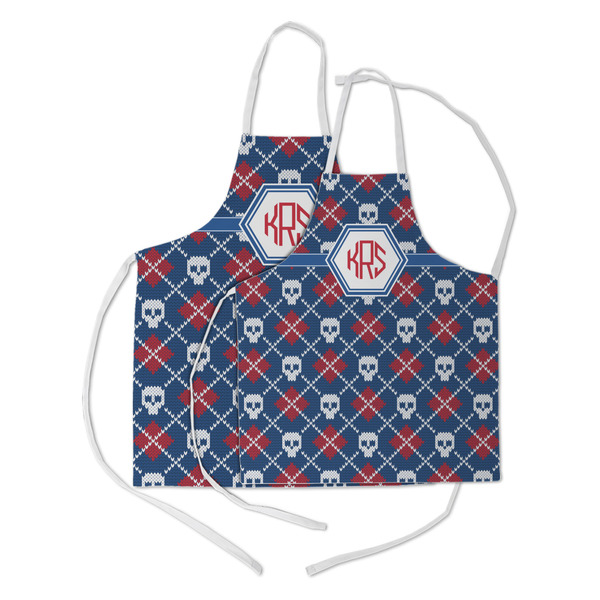 Knitted Argyle & Skulls Kid's Aprons - Parent - Main