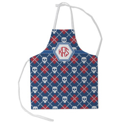 Knitted Argyle & Skulls Kid's Apron - Small (Personalized)