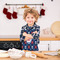 Knitted Argyle & Skulls Kid's Aprons - Small - Lifestyle