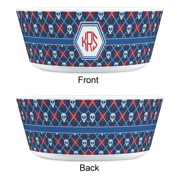 Knitted Argyle & Skulls Kids Bowls - APPROVAL