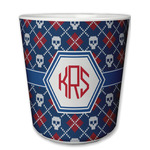 Knitted Argyle & Skulls Plastic Tumbler 6oz (Personalized)