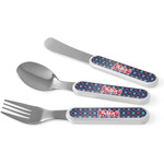 Knitted Argyle & Skulls Kid's Flatware (Personalized)