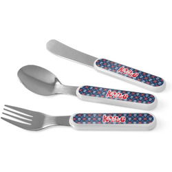 Knitted Argyle & Skulls Kid's Flatware (Personalized)