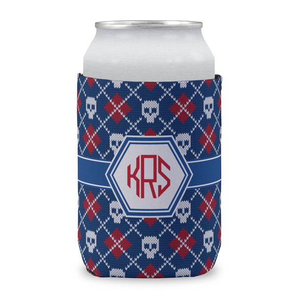 Knitted Argyle & Skulls Can Sleeve