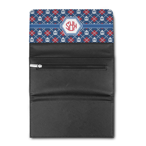 Knitted Argyle & Skulls Ladies Wallet  (Personalized Opt)