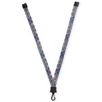Knitted Argyle & Skulls Lanyard (Personalized)