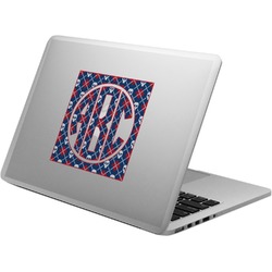 Knitted Argyle & Skulls Laptop Decal (Personalized)