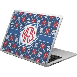 Knitted Argyle & Skulls Laptop Skin - Custom Sized (Personalized)