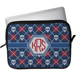 Knitted Argyle & Skulls Laptop Sleeve / Case (Personalized)