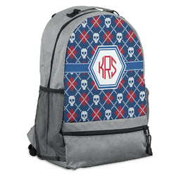 Knitted Argyle & Skulls Backpack (Personalized)